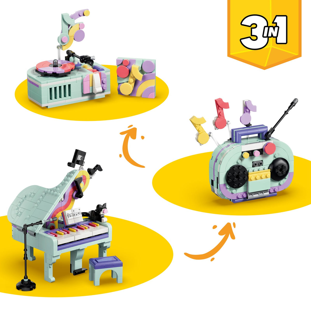 LEGO Creator 3-en-1 - 31392 - Le piano décoratif avec le chat