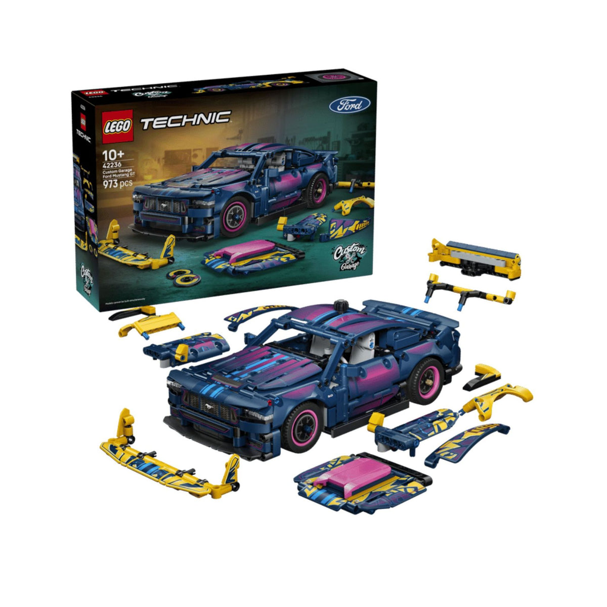 LEGO Technic - 42236 - Le garage de personnalisation pour voiture Ford Mustang GT