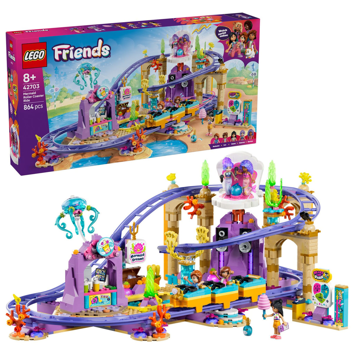 LEGO Friends - 42703 - Les montagnes russes à thème de sirènes