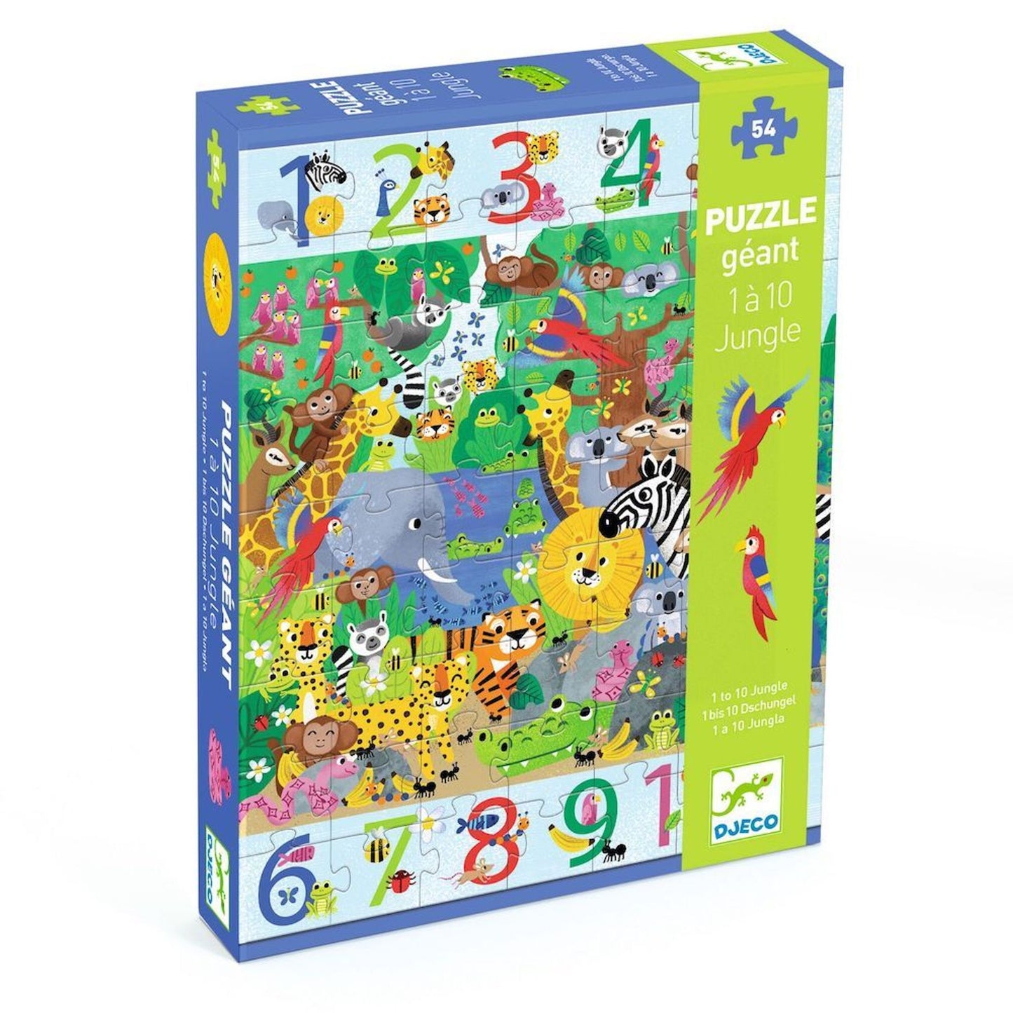 1 to 10 Jungle Giant Puzzle – 54 pieces