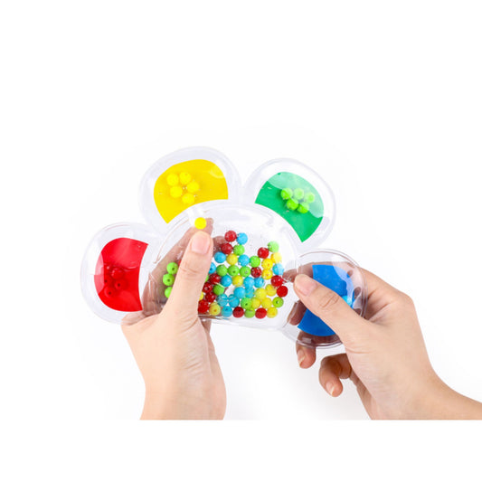 Fleur multicolore avec billes à trier