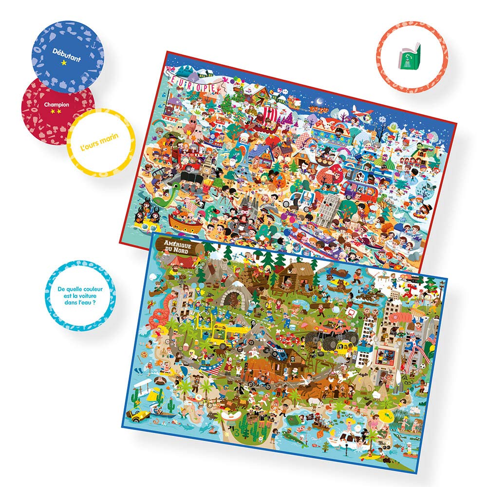 Jeu cherche et trouve géant - Autour du monde
