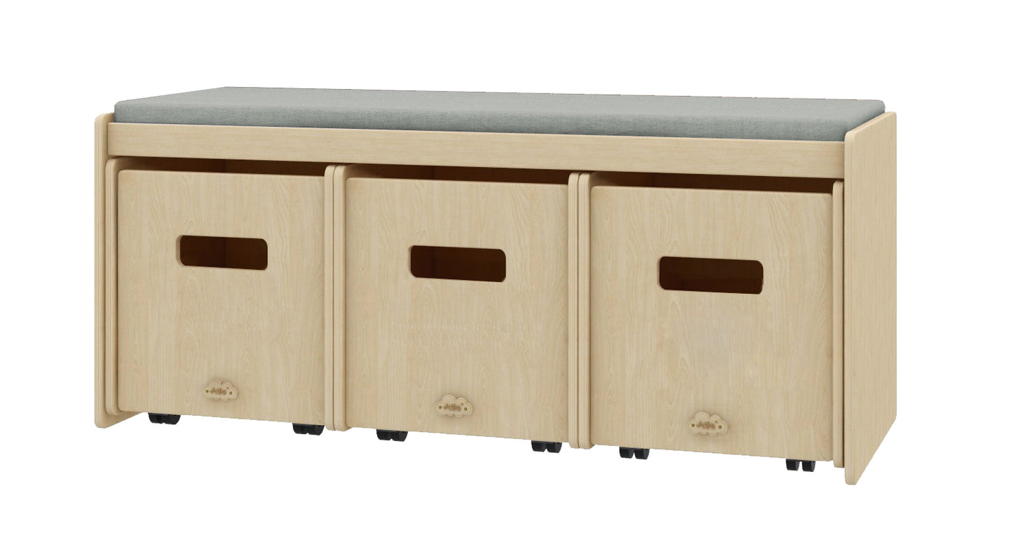 Banc sofa et bacs de rangement