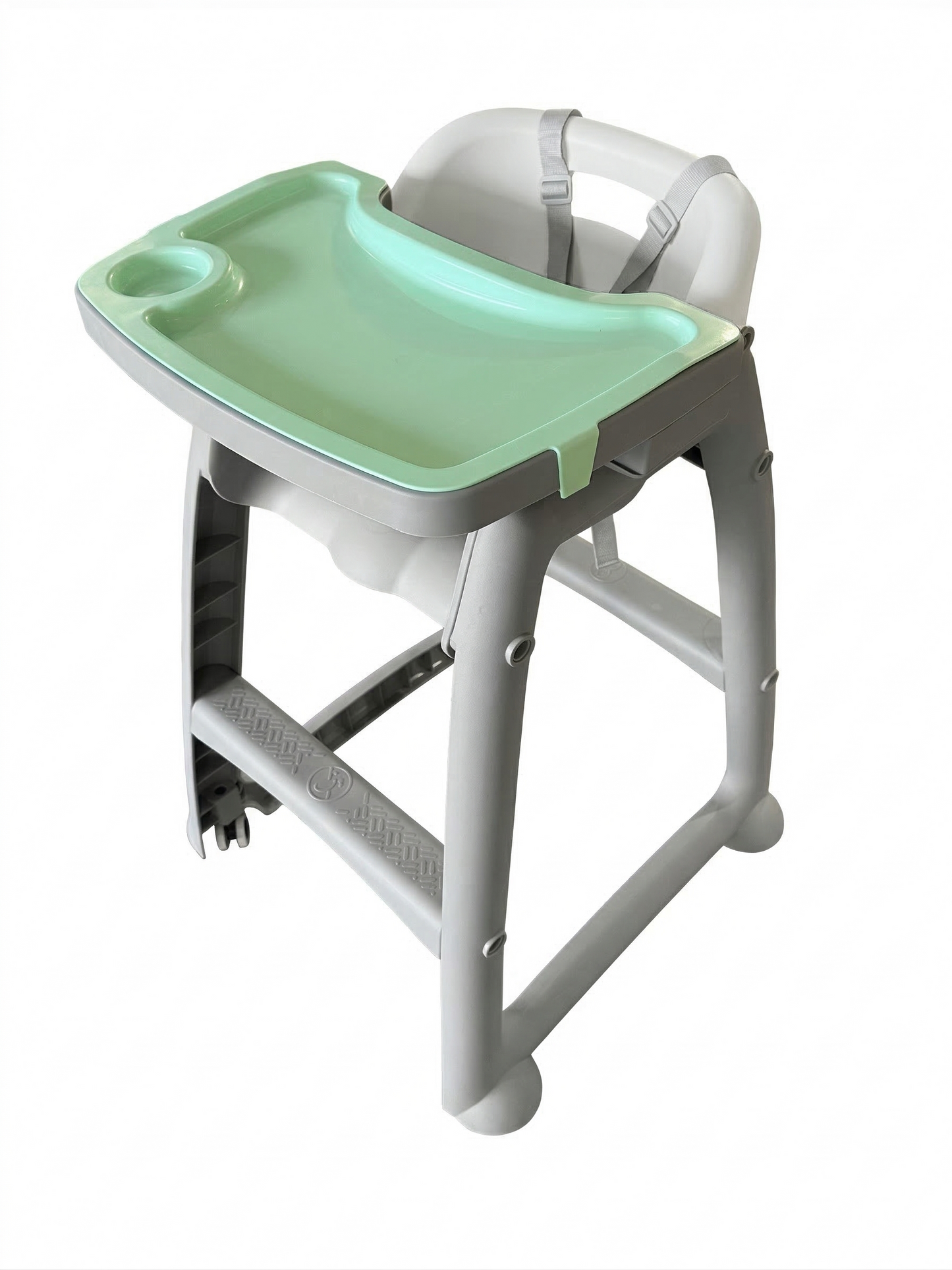 Chaise haute empilable avec plateau