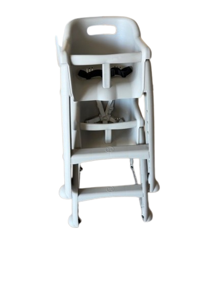 Chaise haute empilable avec plateau