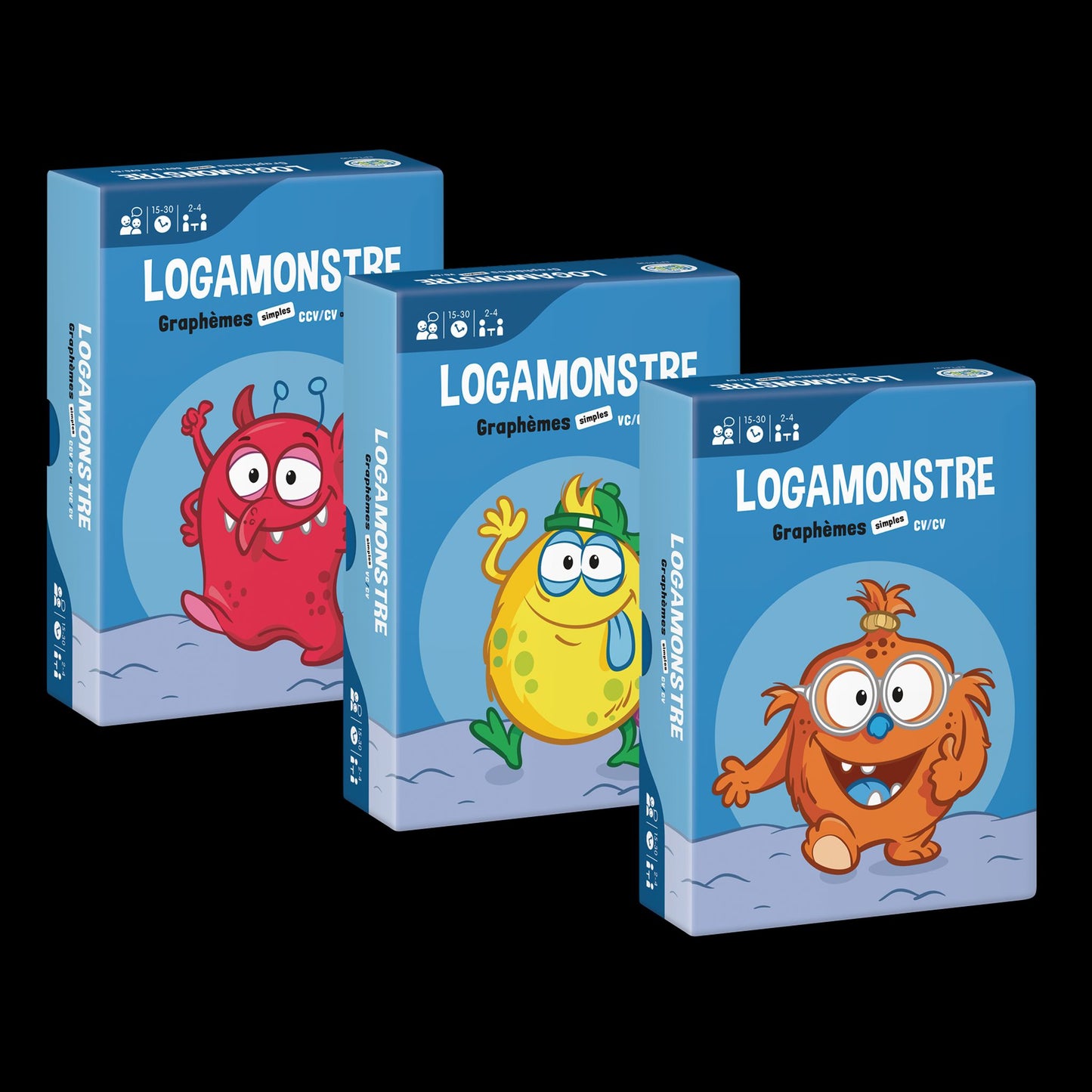 LOGAMONSTRES - Ensemble 1 - Logatomes de deux syllabes avec graphèmes simples