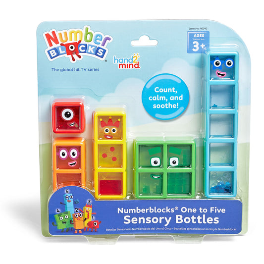 Numberblocks mathlink one to five sensory bottle
