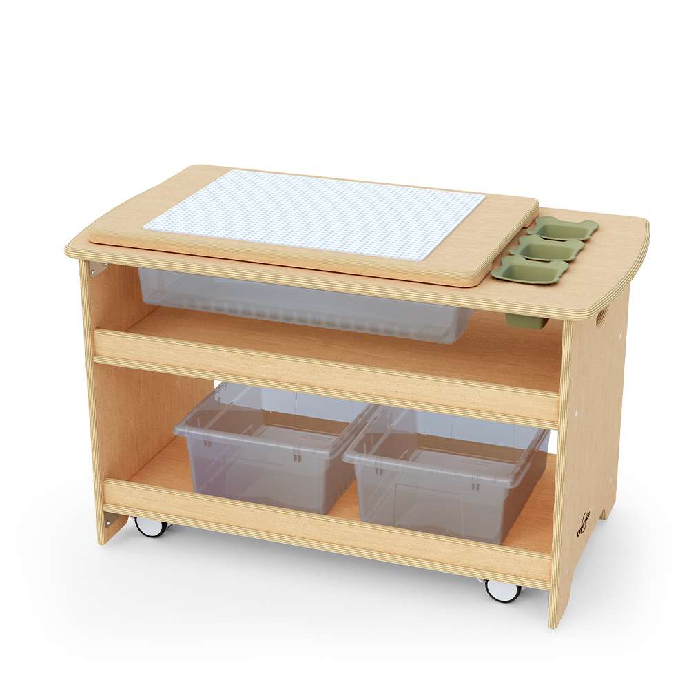 SEORAS Table sensorielle avec bacs translucides