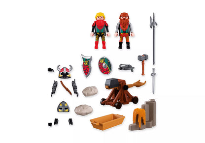 Playmobil - 72117 - Catapulte des chevaliers du dragon