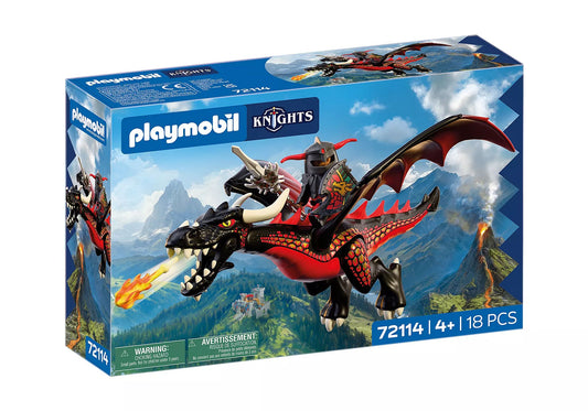 Playmobil - 72114 - Dragon noir & chevalier