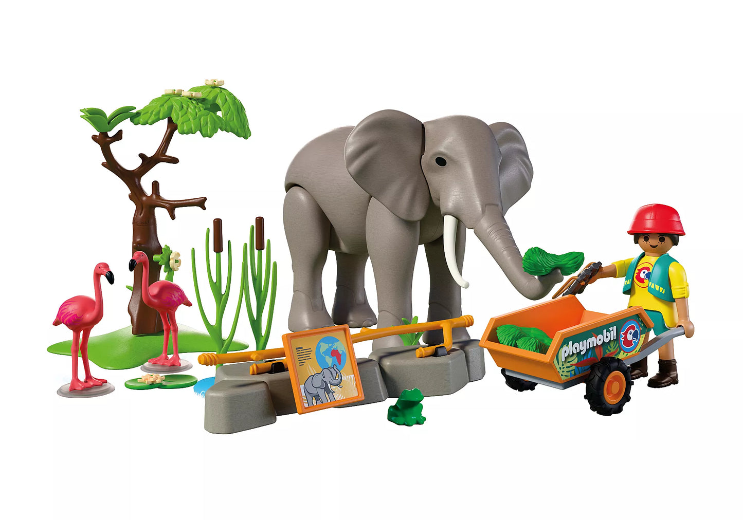 Playmobil - 72068 - Éléphants et soigneur animalier