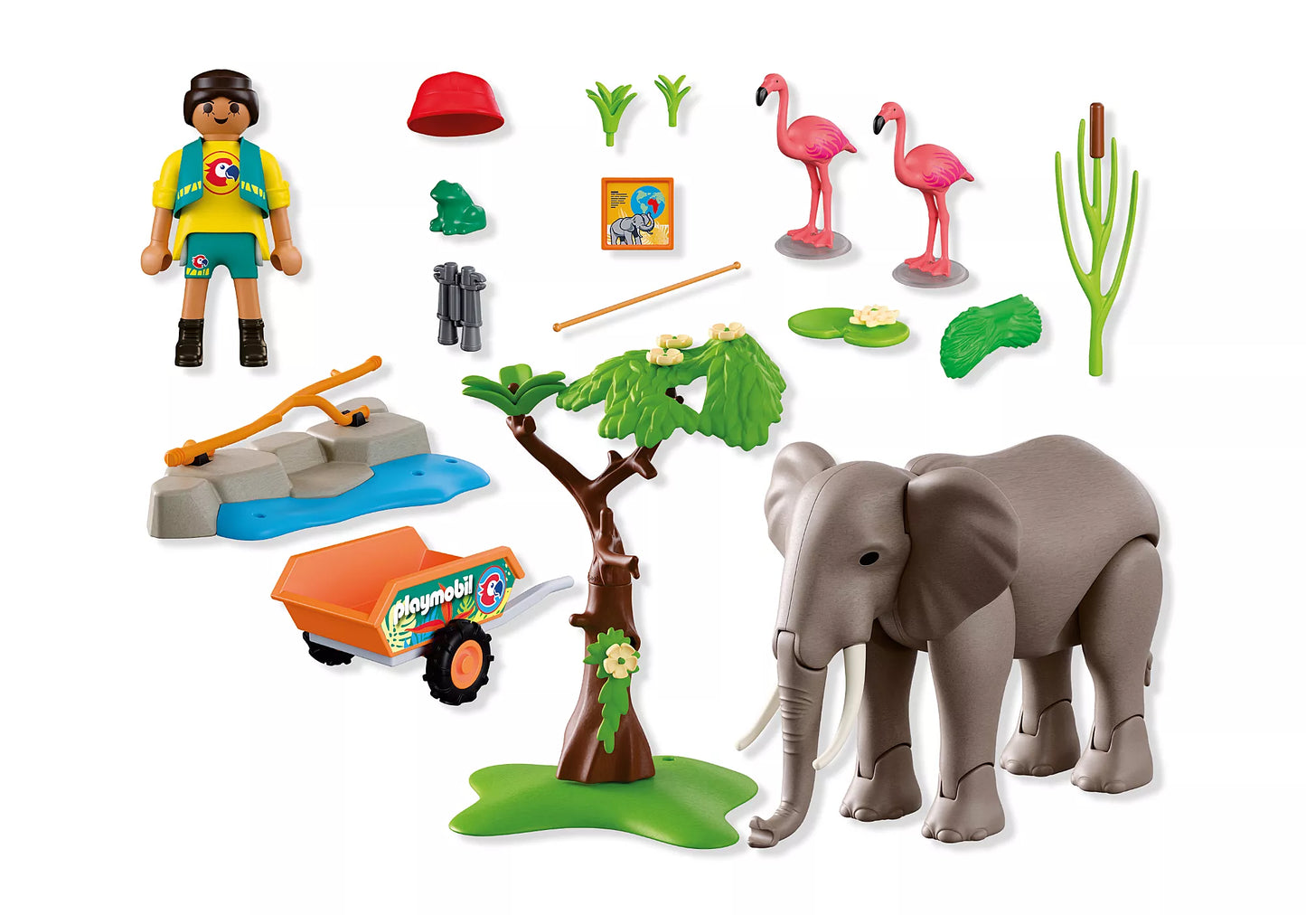 Playmobil - 72068 - Éléphants et soigneur animalier