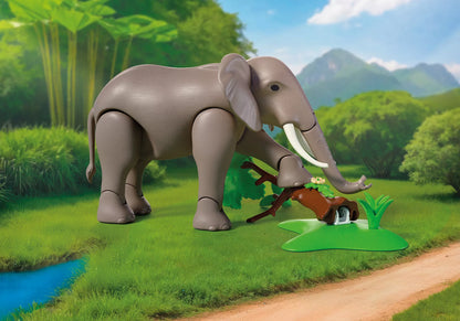 Playmobil - 72068 - Éléphants et soigneur animalier