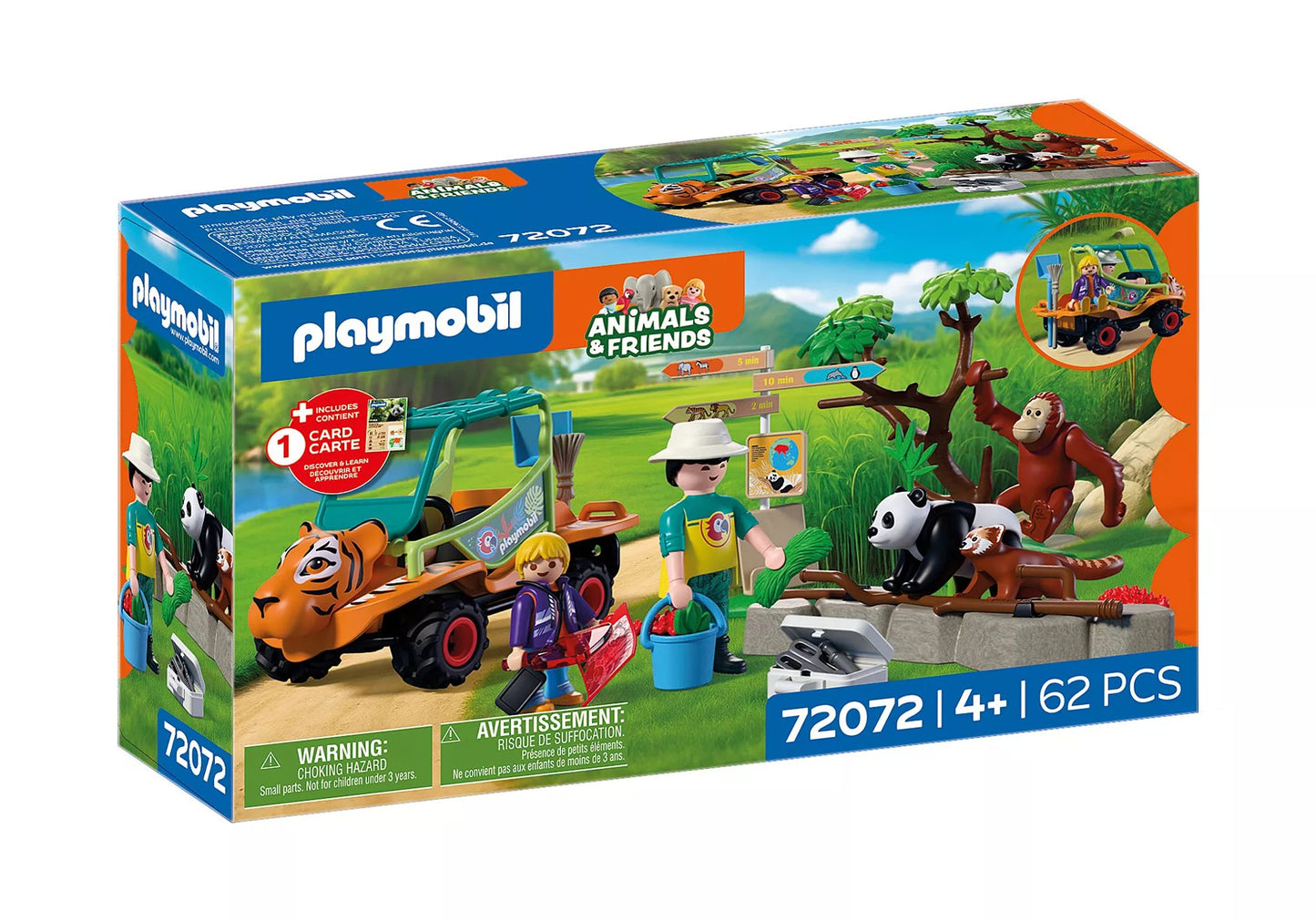 Playmobil - 72072 - zoo : Gardien de zoo et véhicule