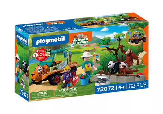Playmobile - 72072 - zoo : Zookeper and vehicle
