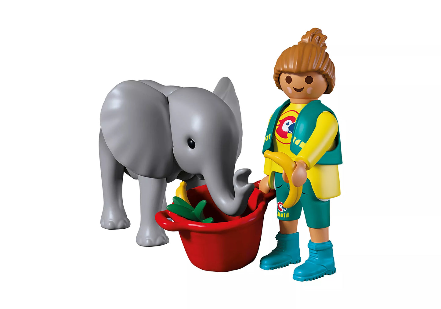 Playmobil - 72092 - zoo : Éléphanteau et gardien de zoo