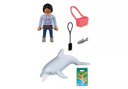 Playmobil - 72091 - zoo : Dolphin and visitor