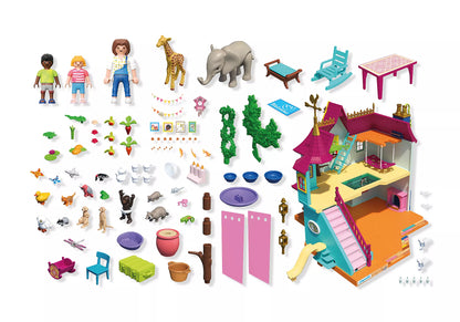 Playmobil - 71852 - Animals & Friends Manoir colore des animaux