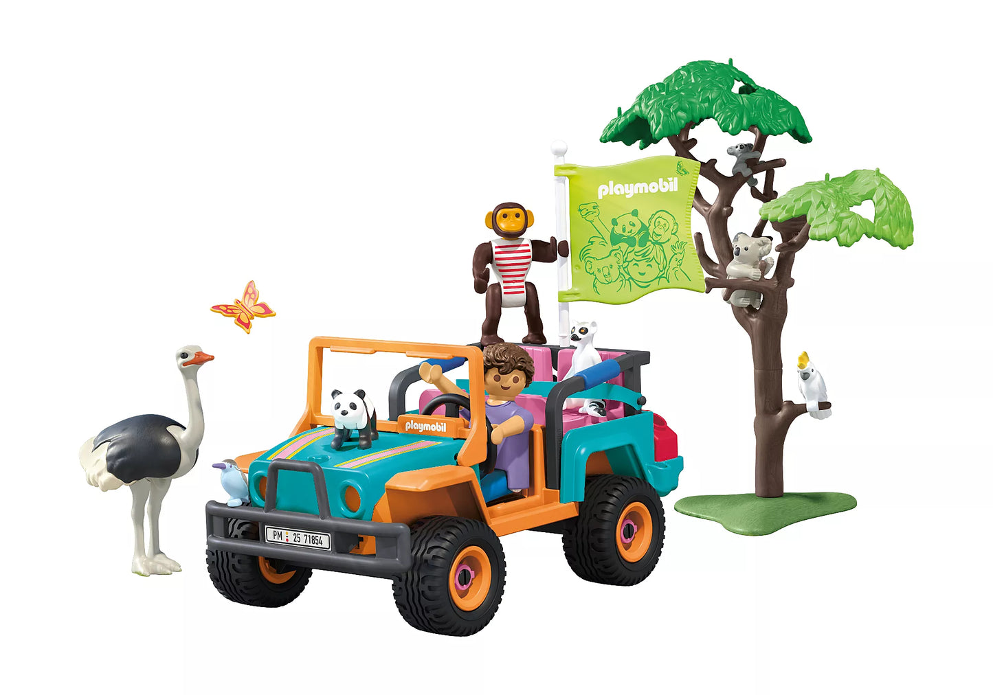Playmobil - 71854 - Animals & Friends Promenade en tout-terrain coloré
