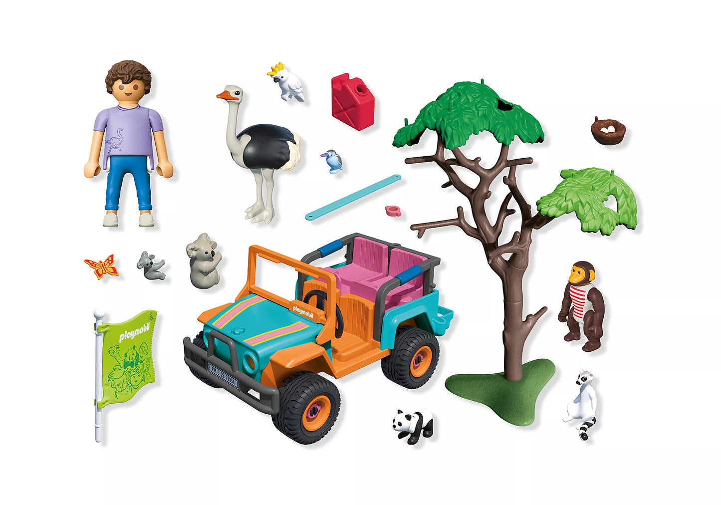 Playmobil - 71854 - Animals & Friends Promenade en tout-terrain coloré