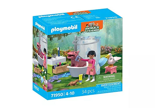 Playmobil - 71950 - Animals & Friends Bath time for the animals