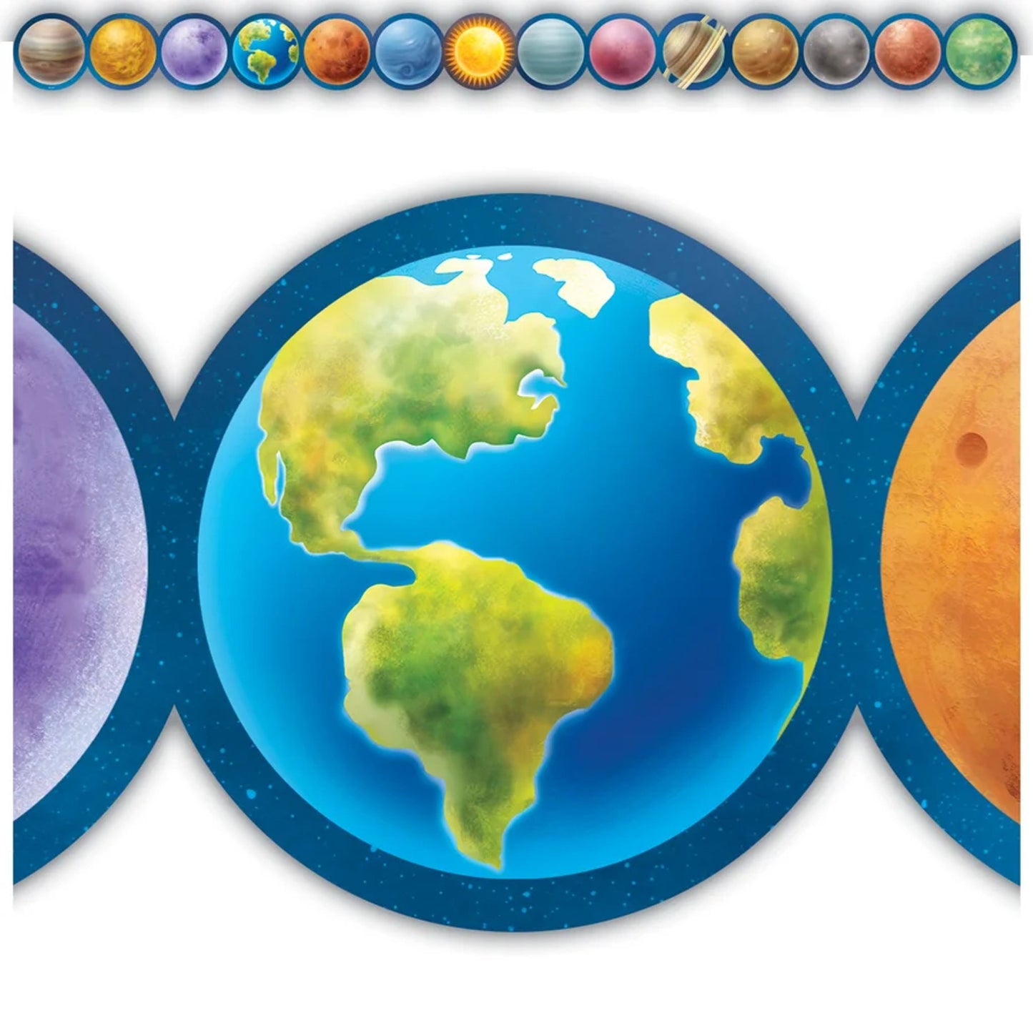 Bordure décorative - Planètes