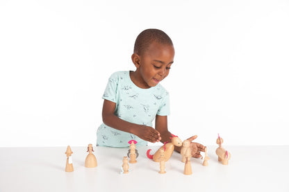 Figurines enchantées en bois