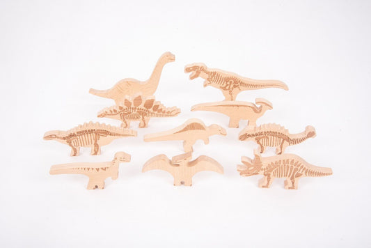 Dinosaures en bois