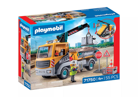 Playmobil - 71750 - Construction truck with crane