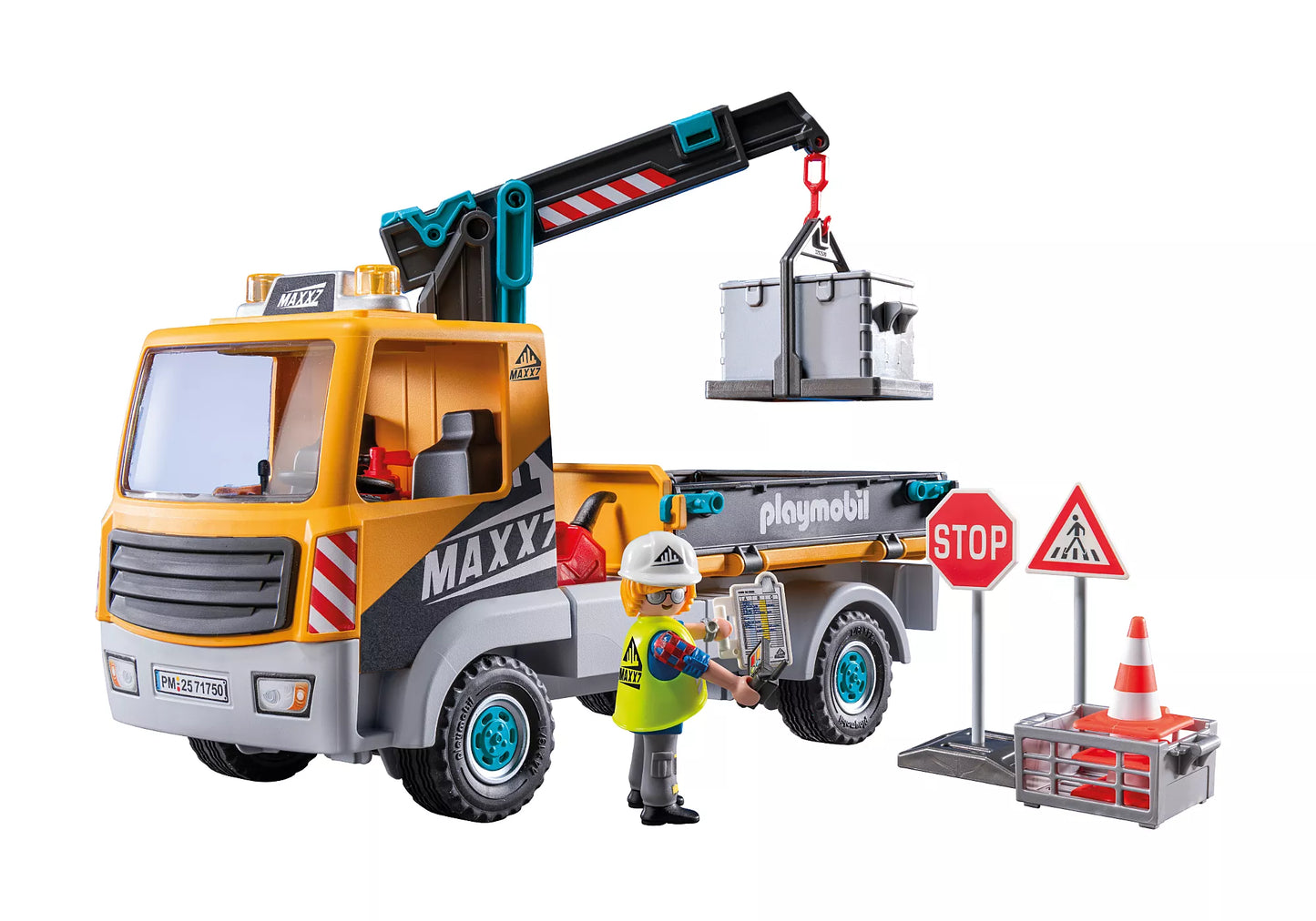 Playmobil -71750 - Camion de chantier avec grue