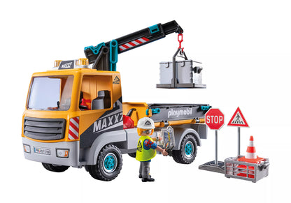 Playmobil -71750 - Camion de chantier avec grue