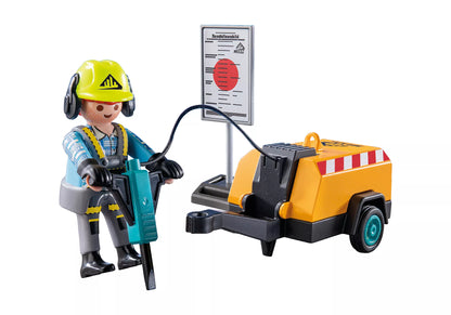 Playmobil - 71752 - Ouvrier avec marteau-piqueur