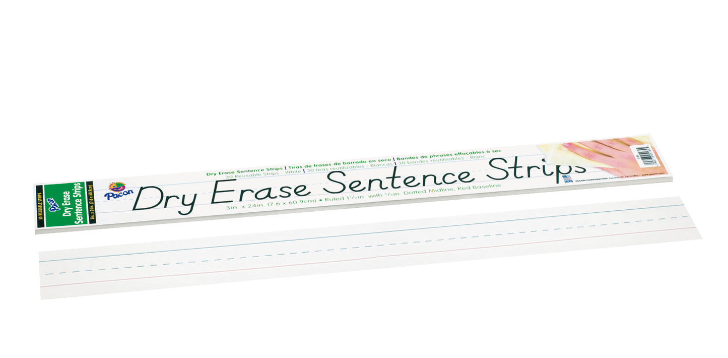 Bandes de phrases réutilisables effaçables à sec