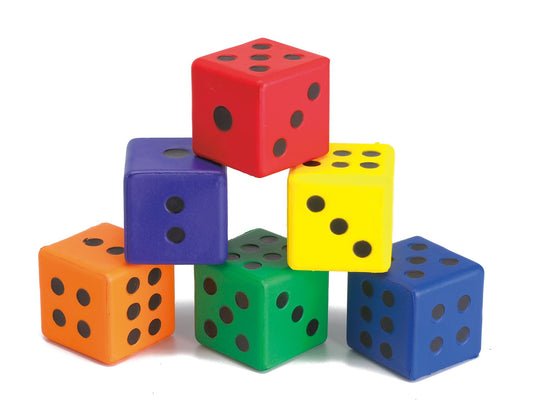 Dés en caoutchouc mousse