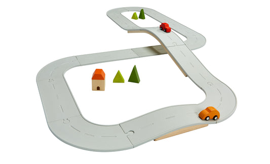 Rubber road and rail set medium