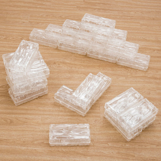 Briques de glace plastique transparentes