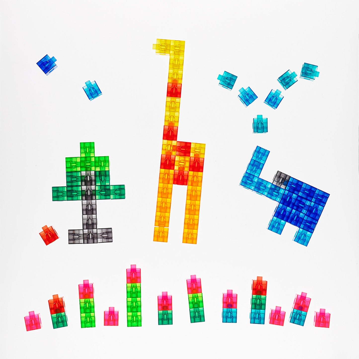 Cubes à relier translucides