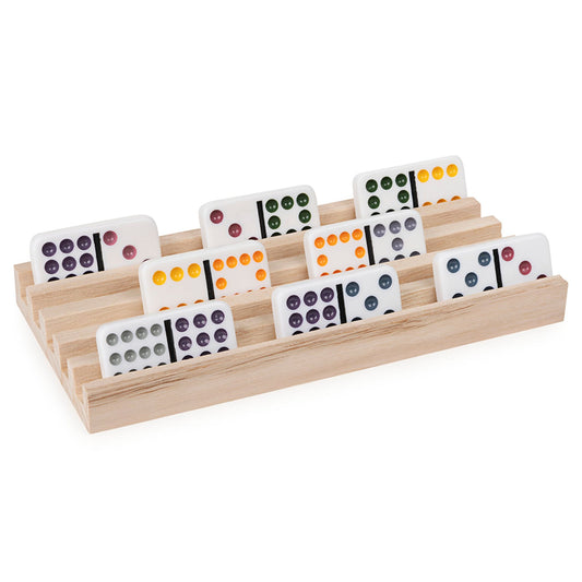 4 wood domino racks