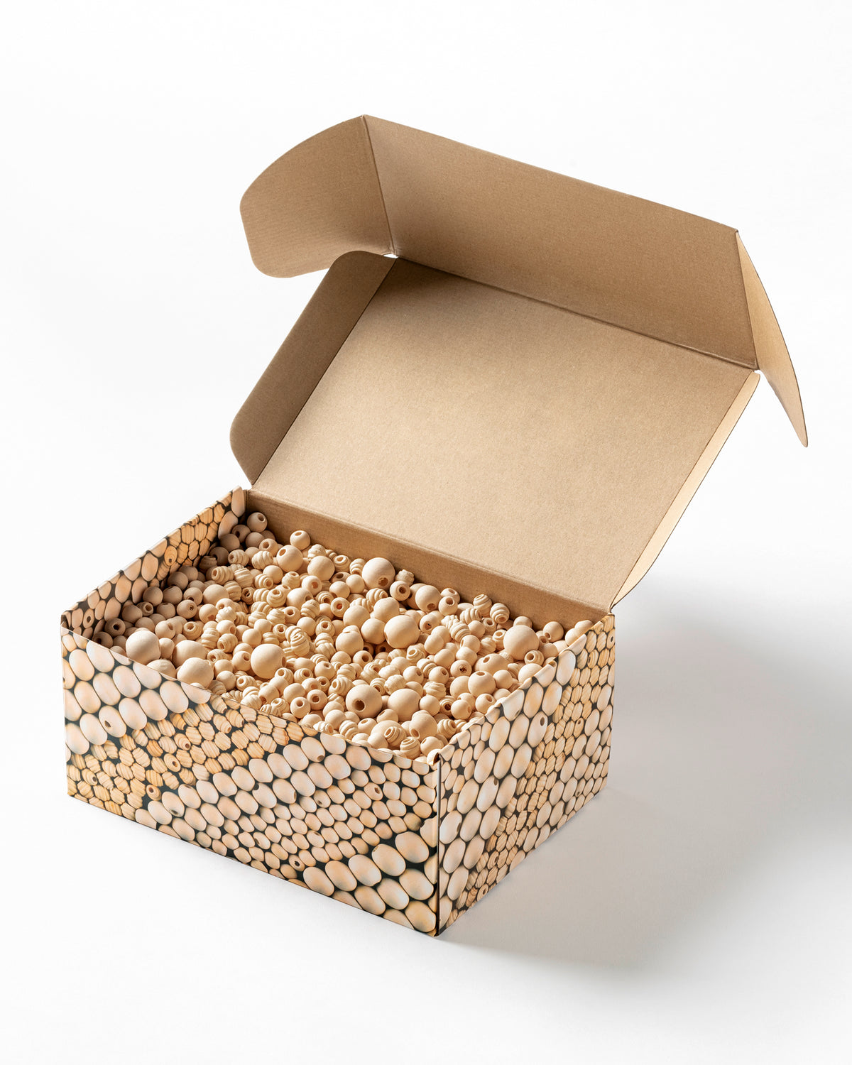 Jumbo Wooden Beads – Natural – 1 kg