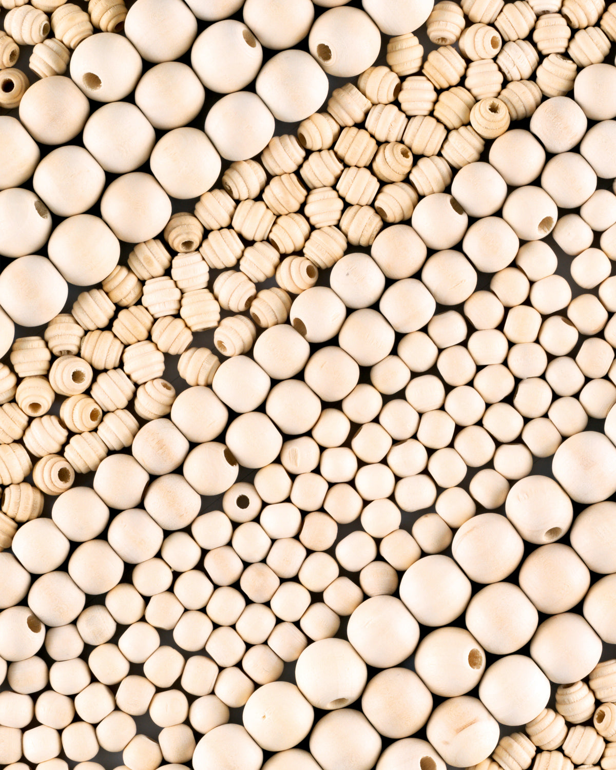 Jumbo Wooden Beads – Natural – 1 kg