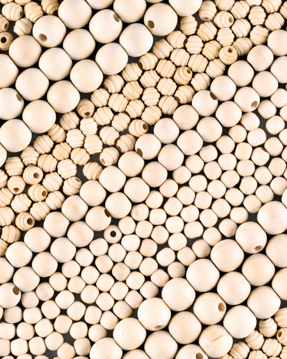 Jumbo Wooden Beads – Natural – 1 kg