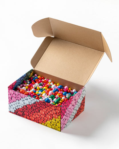 Jumbo Wooden Beads – Basic Colours – 1 kg
