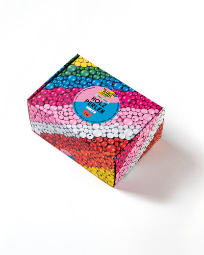 Jumbo Wooden Beads – Basic Colours – 1 kg