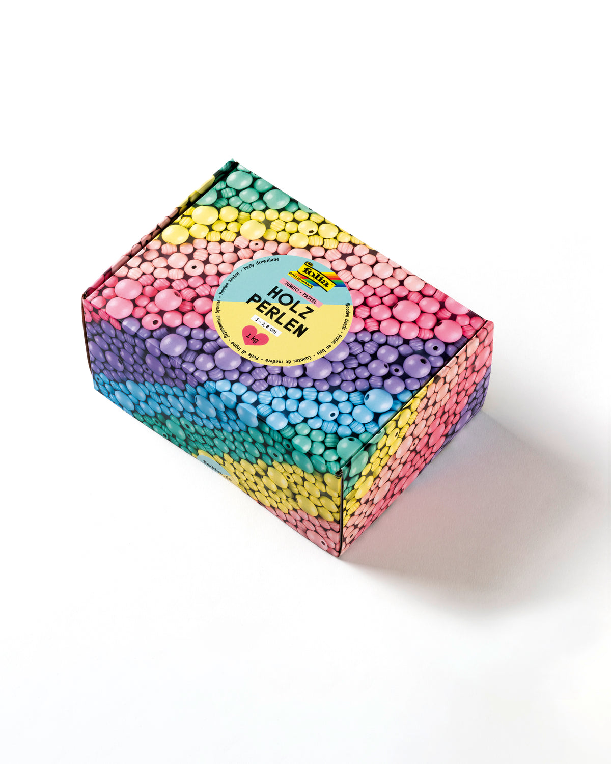 Jumbo Wooden Beads – Pastel – 1 kg