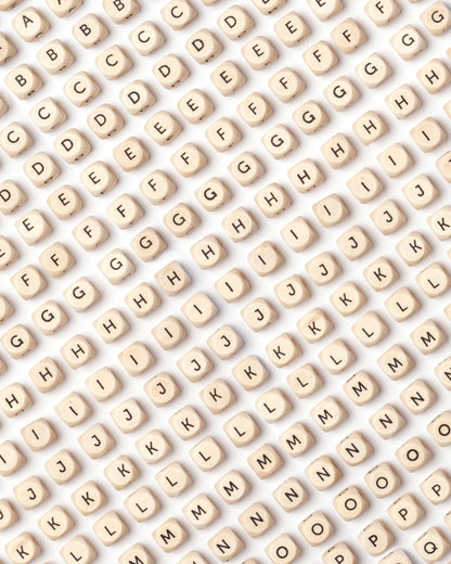 Jumbo Wooden Letter Beads – 800 Pieces