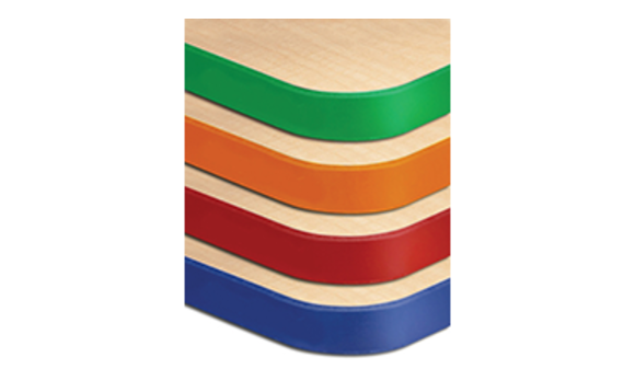 Tables en stratifié érable avec pattes de métal – 37,5 à 60 cm haut