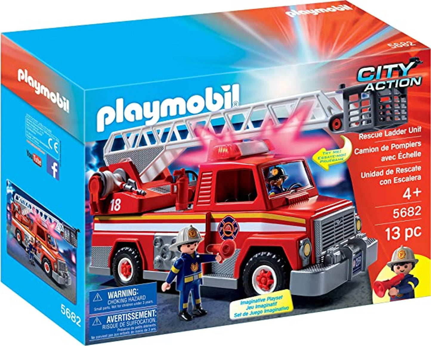 Playmobil - Camion de pompiers avec échelle