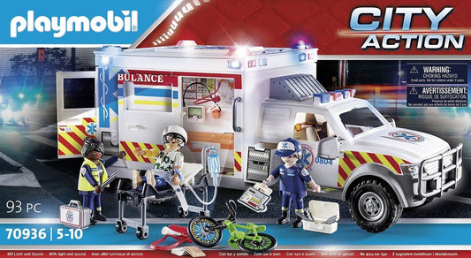 Playmobil - Ambulance avec secouristes et blessé
