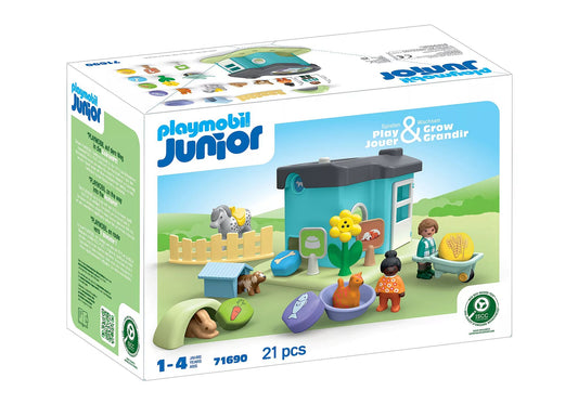 Playmobil junior - 71690 - Animal kennels with treat dispense