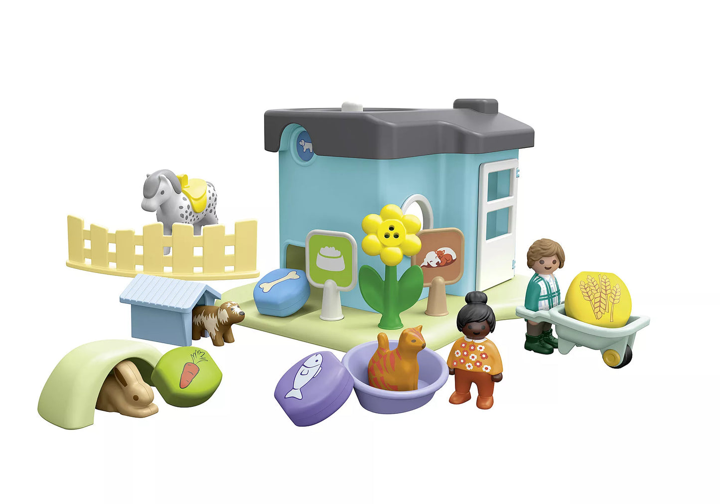 Playmobil junior - 71690 - Animal kennels with treat dispense
